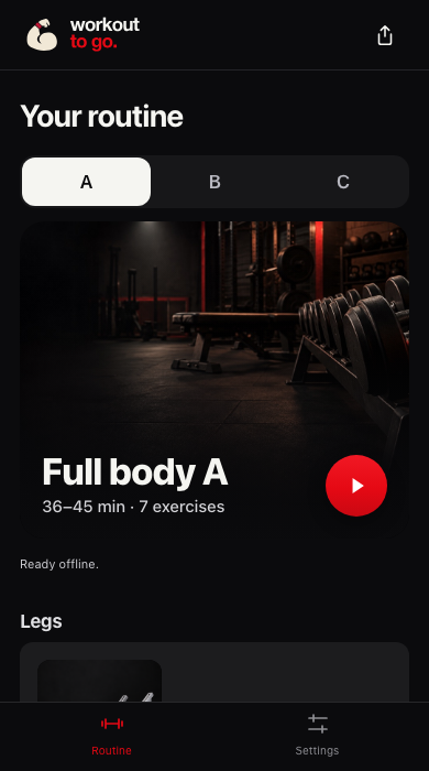 Beispielansicht von Workout to Go
